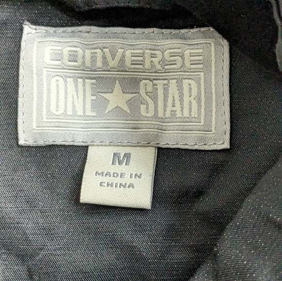 Converse One Star black lightweight Jacket, size Medium GUC - Picture 2 of 4